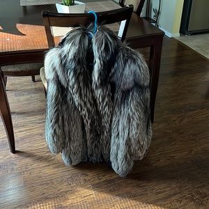 Beautiful Silver Fox walking coat